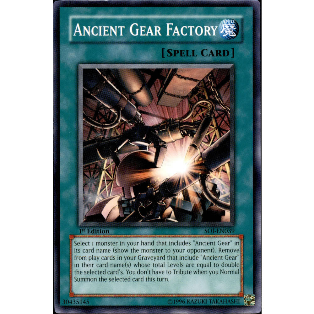 Ancient Gear Factory SOI-EN039 Yu-Gi-Oh! Card from the Shadow of Infinity Set