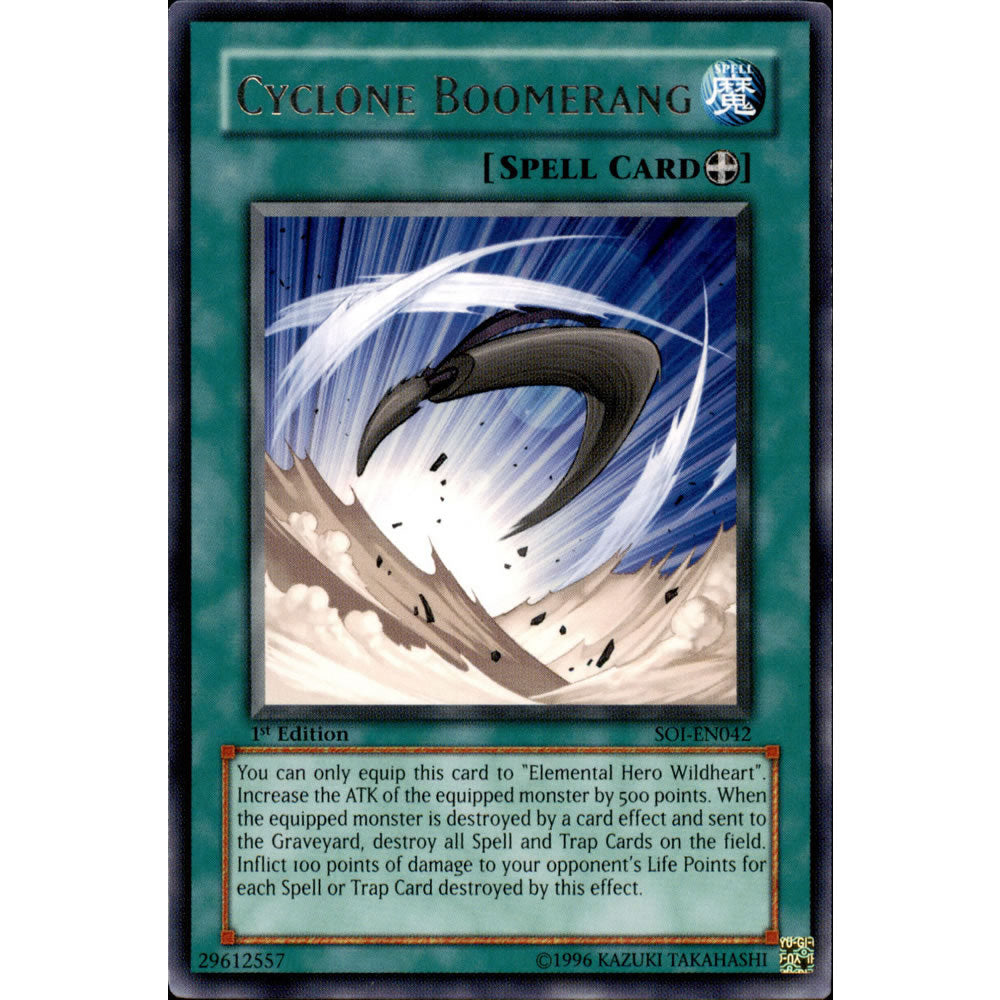 Cyclone Boomerang SOI-EN042 Yu-Gi-Oh! Card from the Shadow of Infinity Set