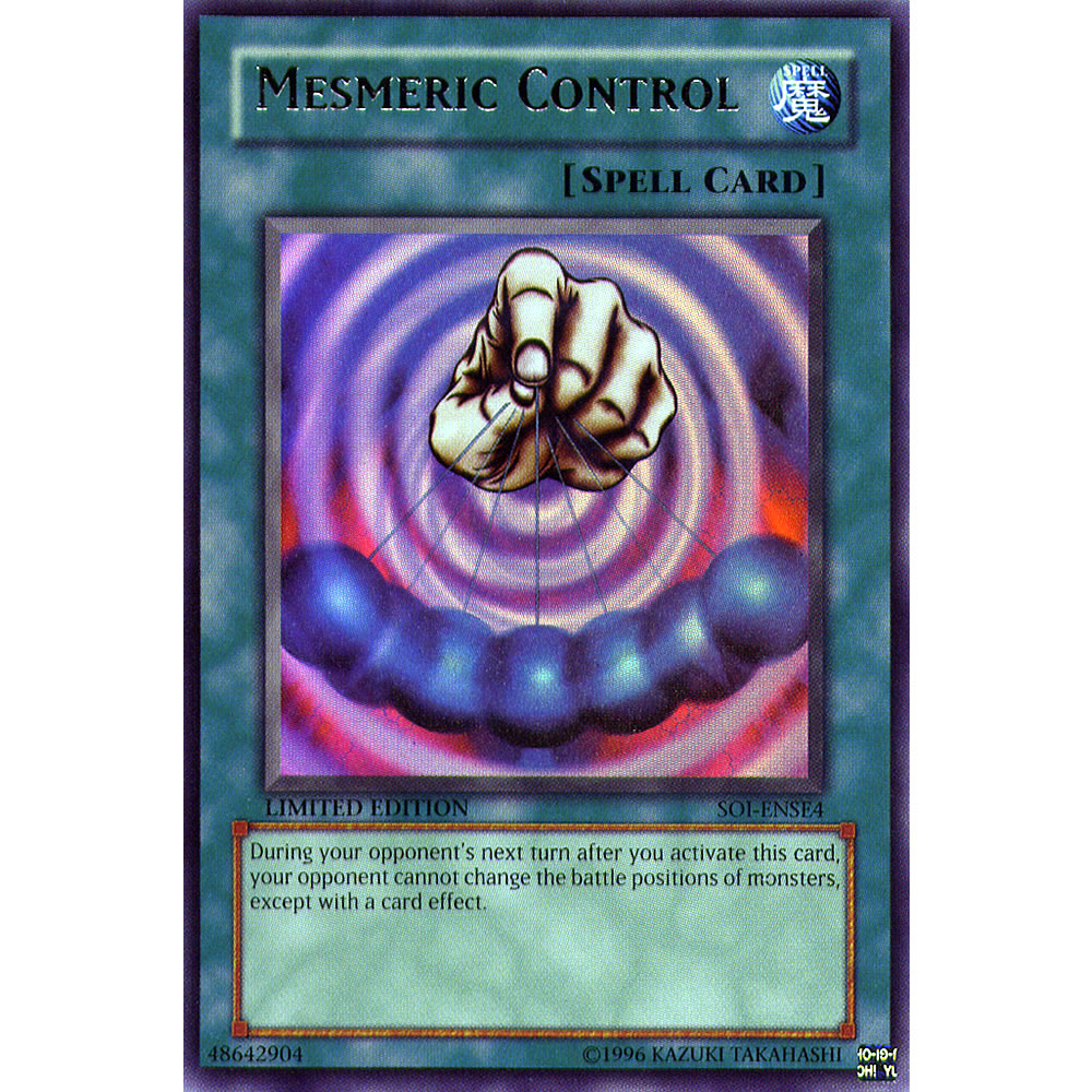 Mesmeric Control SOI-ENSE4 Yu-Gi-Oh! Card from the Shadow of Infinity Special Edition Set