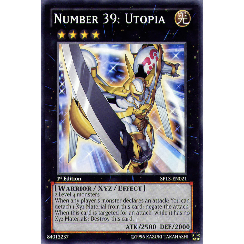 Number 39: Utopia SP13-EN021 Yu-Gi-Oh! Card from the Star Pack 2013 Set