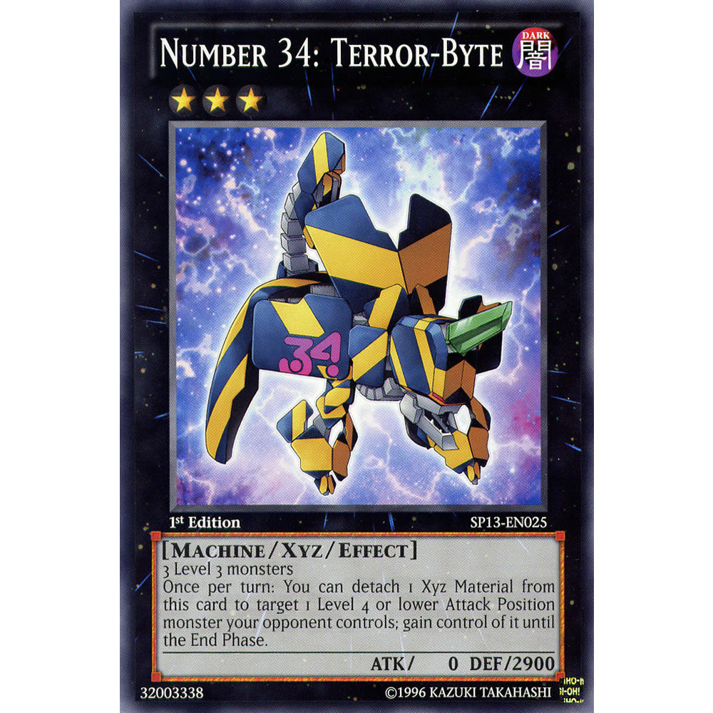 Number 34: Terror-Byte SP13-EN025 Yu-Gi-Oh! Card from the Star Pack 2013 Set