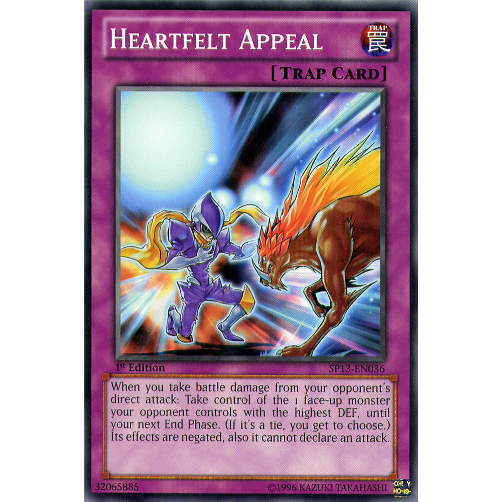 Heartfelt Appeal SP13-EN036 Yu-Gi-Oh! Card from the Star Pack 2013 Set