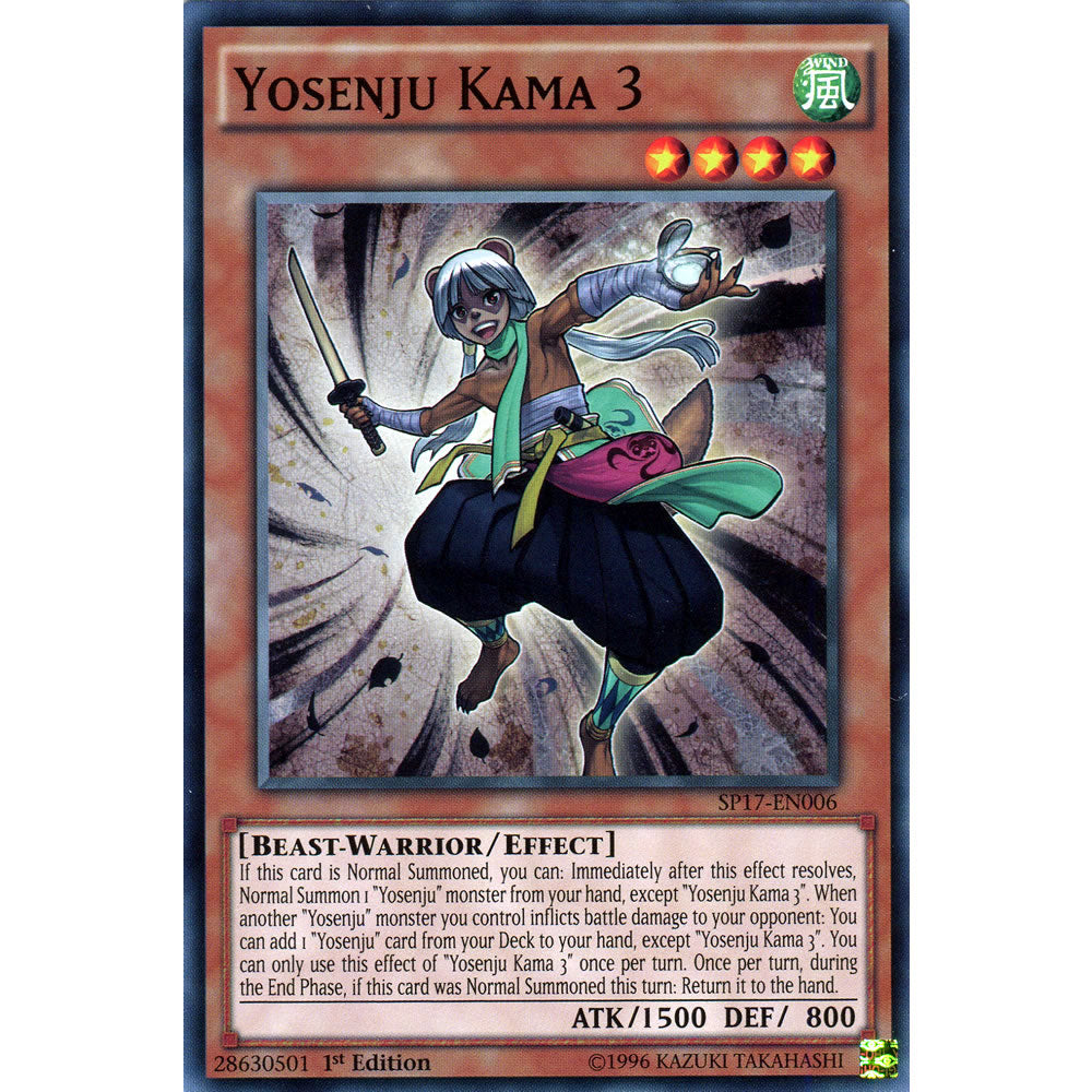 Yosenju Kama 3 SP17-EN006 Yu-Gi-Oh! Card from the Star Pack 17 Set
