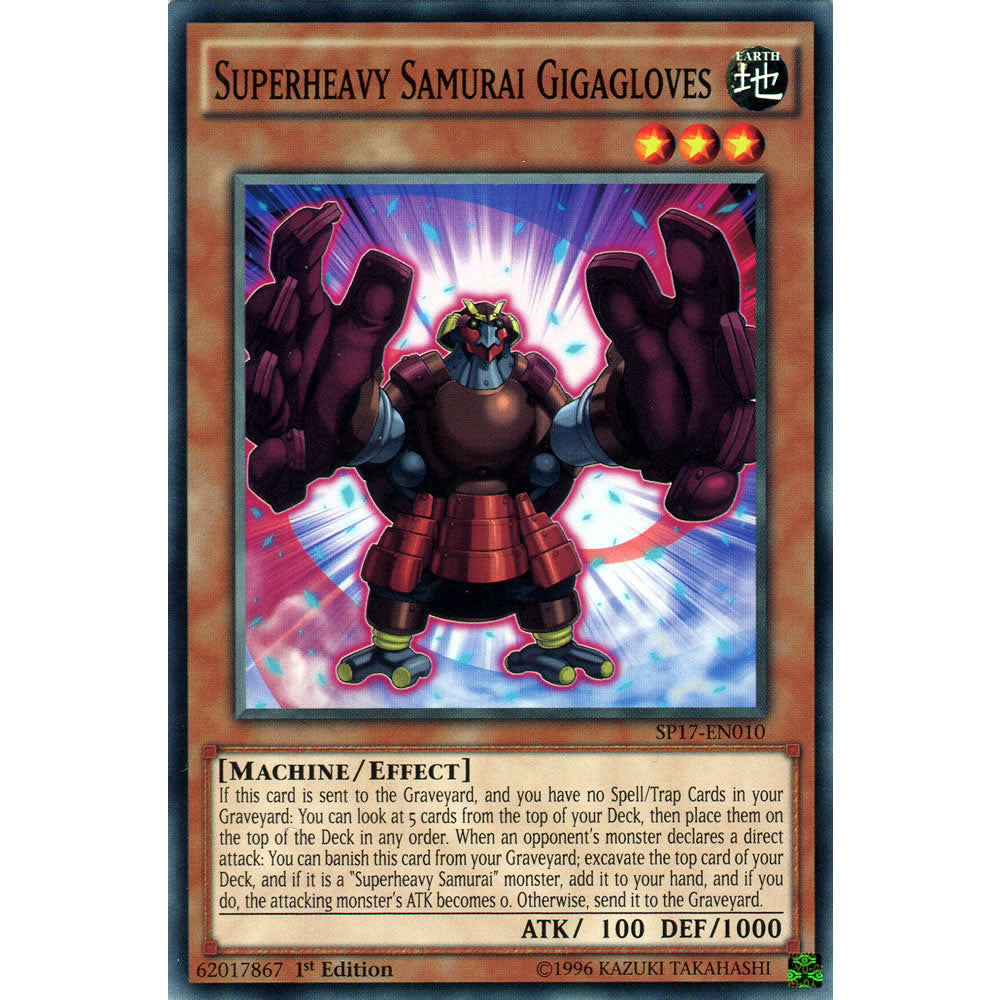 Superheavy Samurai Gigagloves SP17-EN010 Yu-Gi-Oh! Card from the Star Pack 17 Set