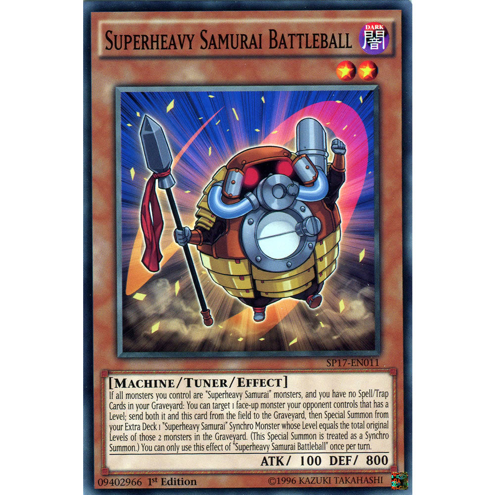 Superheavy Samurai Battleball SP17-EN011 Yu-Gi-Oh! Card from the Star Pack 17 Set