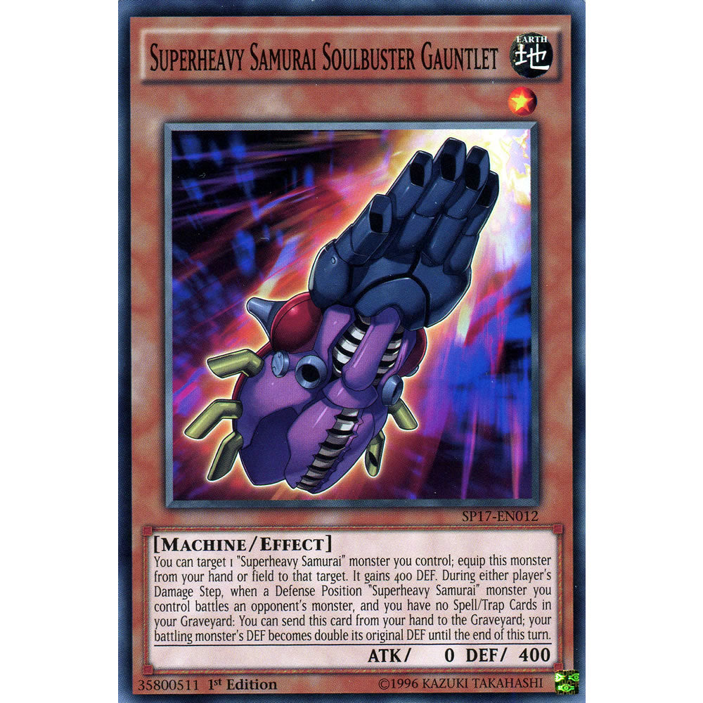 Superheavy Samurai Soulbuster Gauntlet SP17-EN012 Yu-Gi-Oh! Card from the Star Pack 17 Set