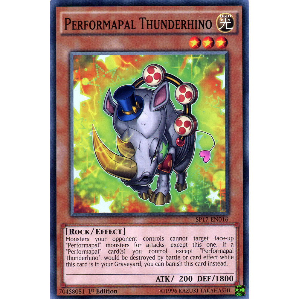 Performapal Thunderhino SP17-EN016 Yu-Gi-Oh! Card from the Star Pack 17 Set