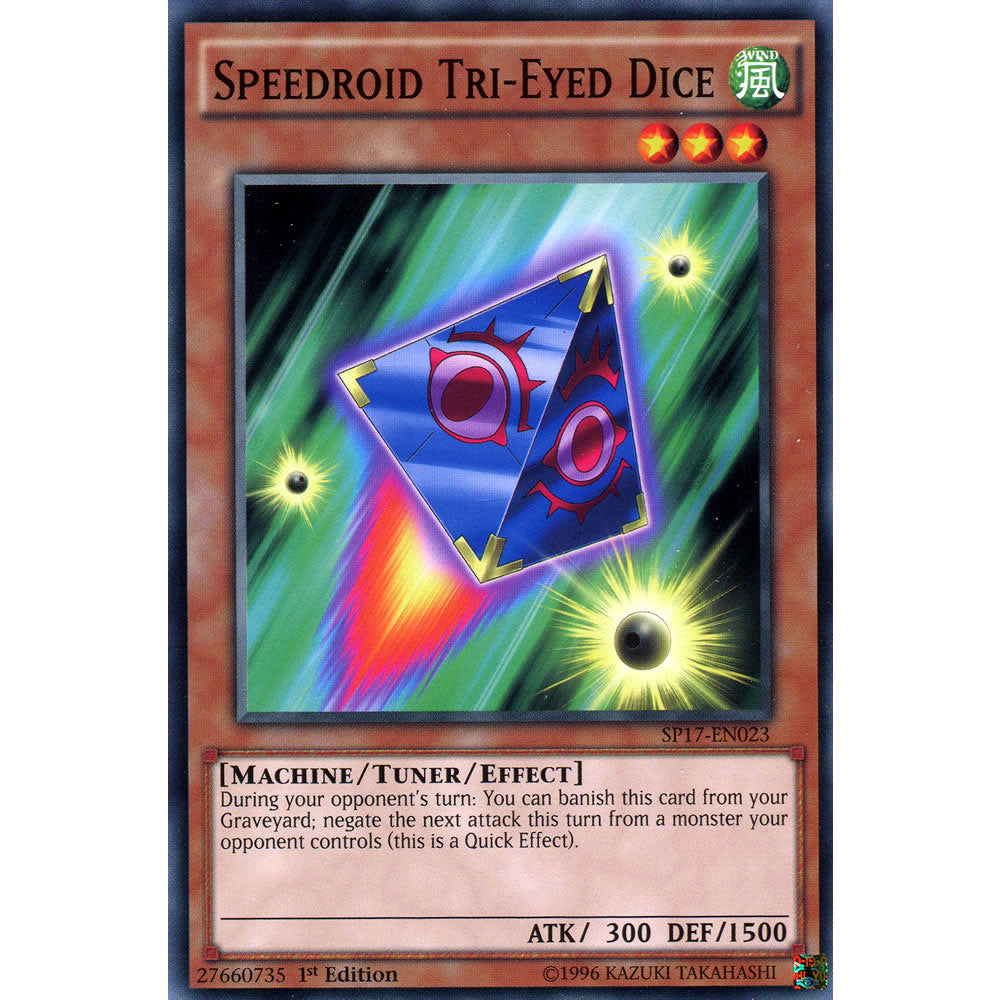 Speedroid Tri-Eyed Dice SP17-EN023 Yu-Gi-Oh! Card from the Star Pack 17 Set