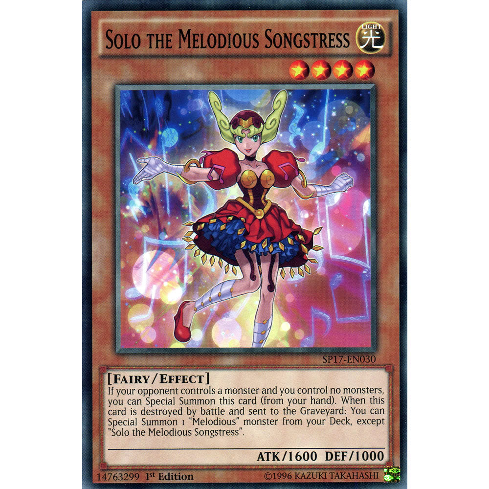 Solo the Melodious Songstress SP17-EN030 Yu-Gi-Oh! Card from the Star Pack 17 Set