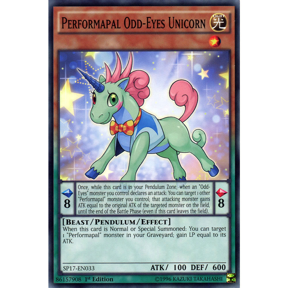 Performapal Odd-Eyes Unicorn SP17-EN033 Yu-Gi-Oh! Card from the Star Pack 17 Set