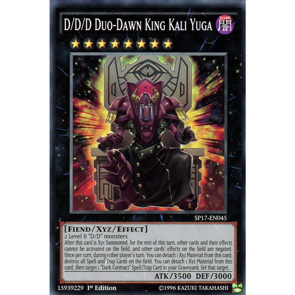 D/D/D Duo-Dawn King Kali Yuga SP17-EN045 Yu-Gi-Oh! Card from the Star Pack 17 Set