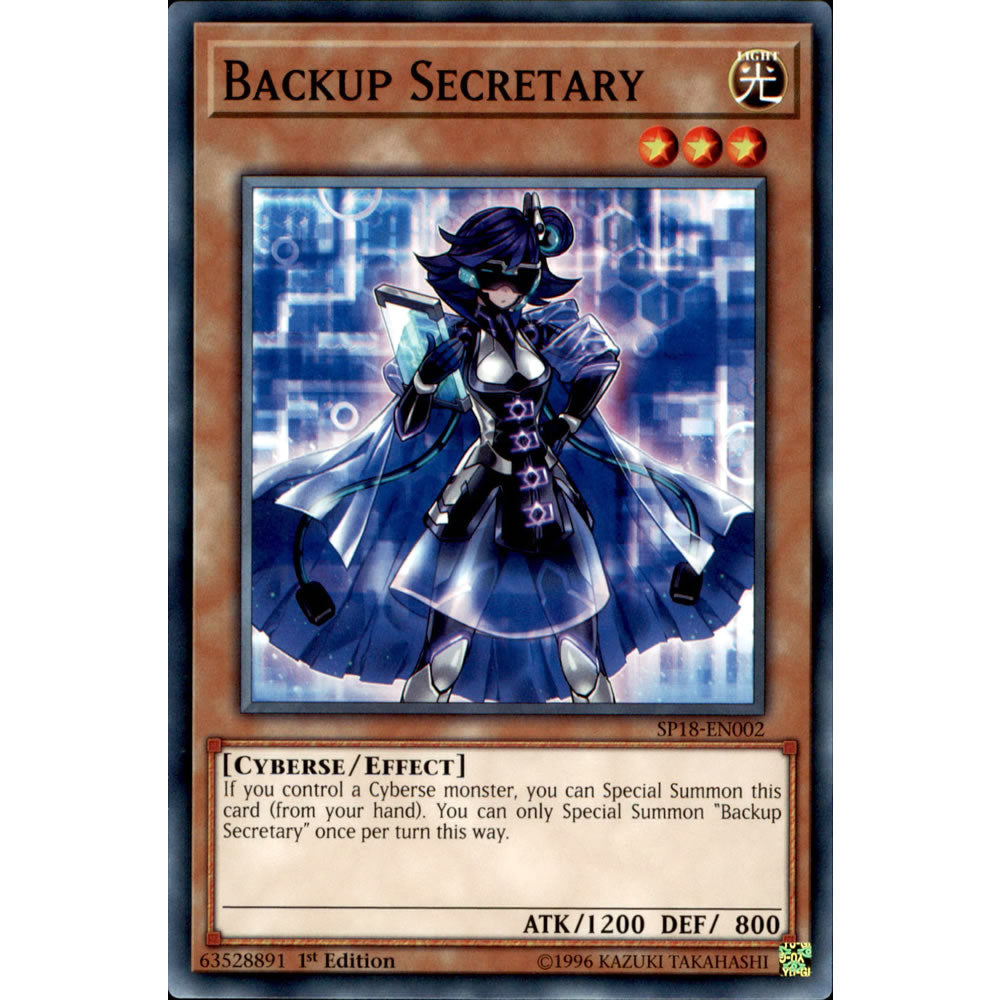 Backup Secretary SP18-EN002 Yu-Gi-Oh! Card from the Star Pack: VRAINS Set