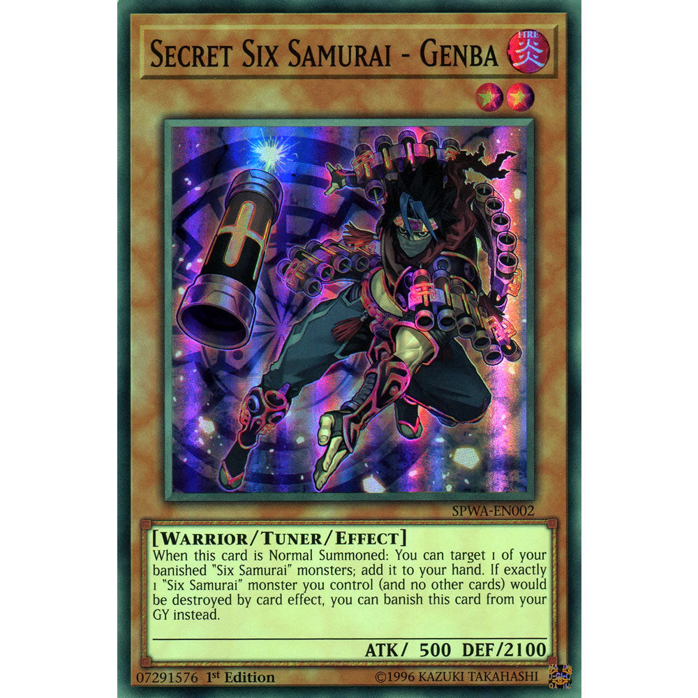 Secret Six Samurai - Genba SPWA-EN002 Yu-Gi-Oh! Card from the Spirit Warriors Set