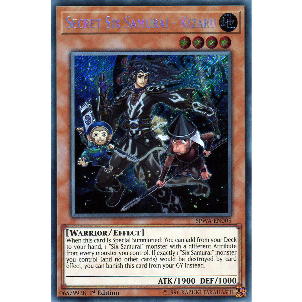 Secret Six Samurai - Kizaru SPWA-EN005 Yu-Gi-Oh! Card from the Spirit Warriors Set