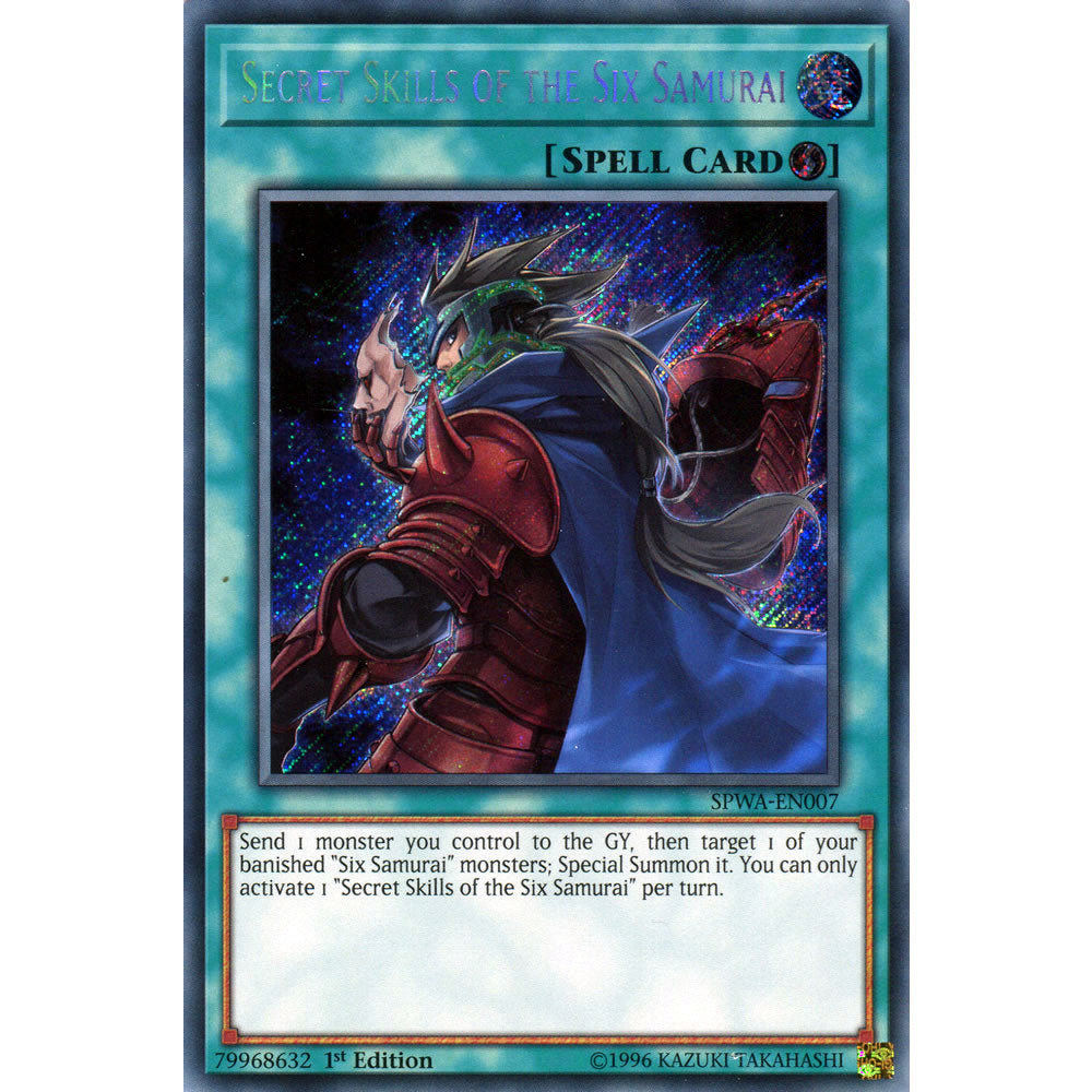 Secret Skills of the Six Samurai SPWA-EN007 Yu-Gi-Oh! Card from the Spirit Warriors Set