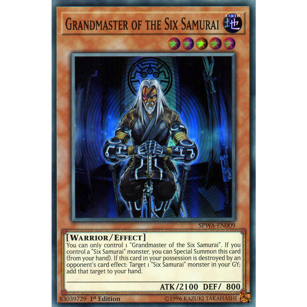 Grandmaster of the Six Samurai SPWA-EN009 Yu-Gi-Oh! Card from the Spirit Warriors Set