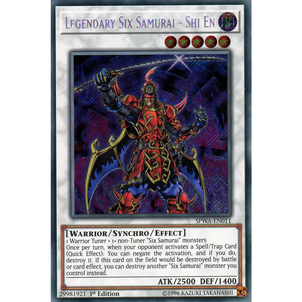 Legendary Six Samurai - Shi En SPWA-EN011 Yu-Gi-Oh! Card from the Spirit Warriors Set