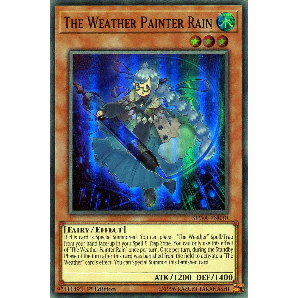 The Weather Painter Rain SPWA-EN030 Yu-Gi-Oh! Card from the Spirit Warriors Set