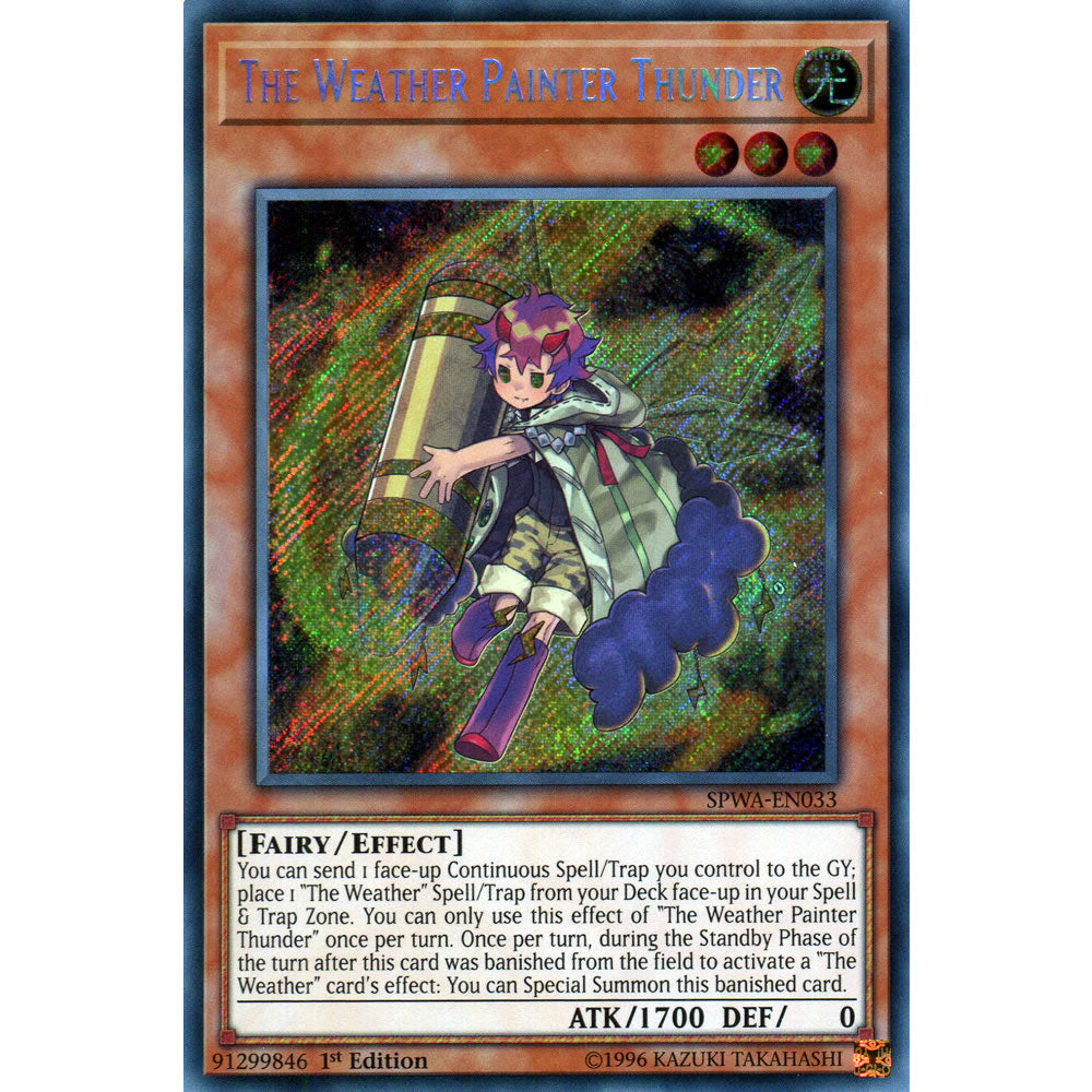 The Weather Painter Thunder SPWA-EN033 Yu-Gi-Oh! Card from the Spirit Warriors Set