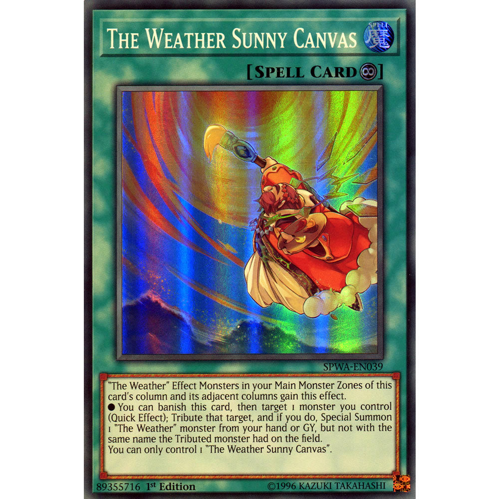 The Weather Sunny Canvas SPWA-EN039 Yu-Gi-Oh! Card from the Spirit Warriors Set