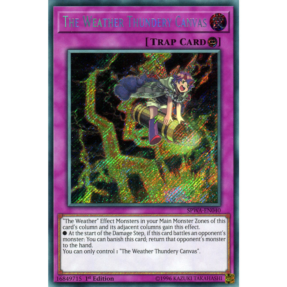 The Weather Thundery Canvas SPWA-EN040 Yu-Gi-Oh! Card from the Spirit Warriors Set