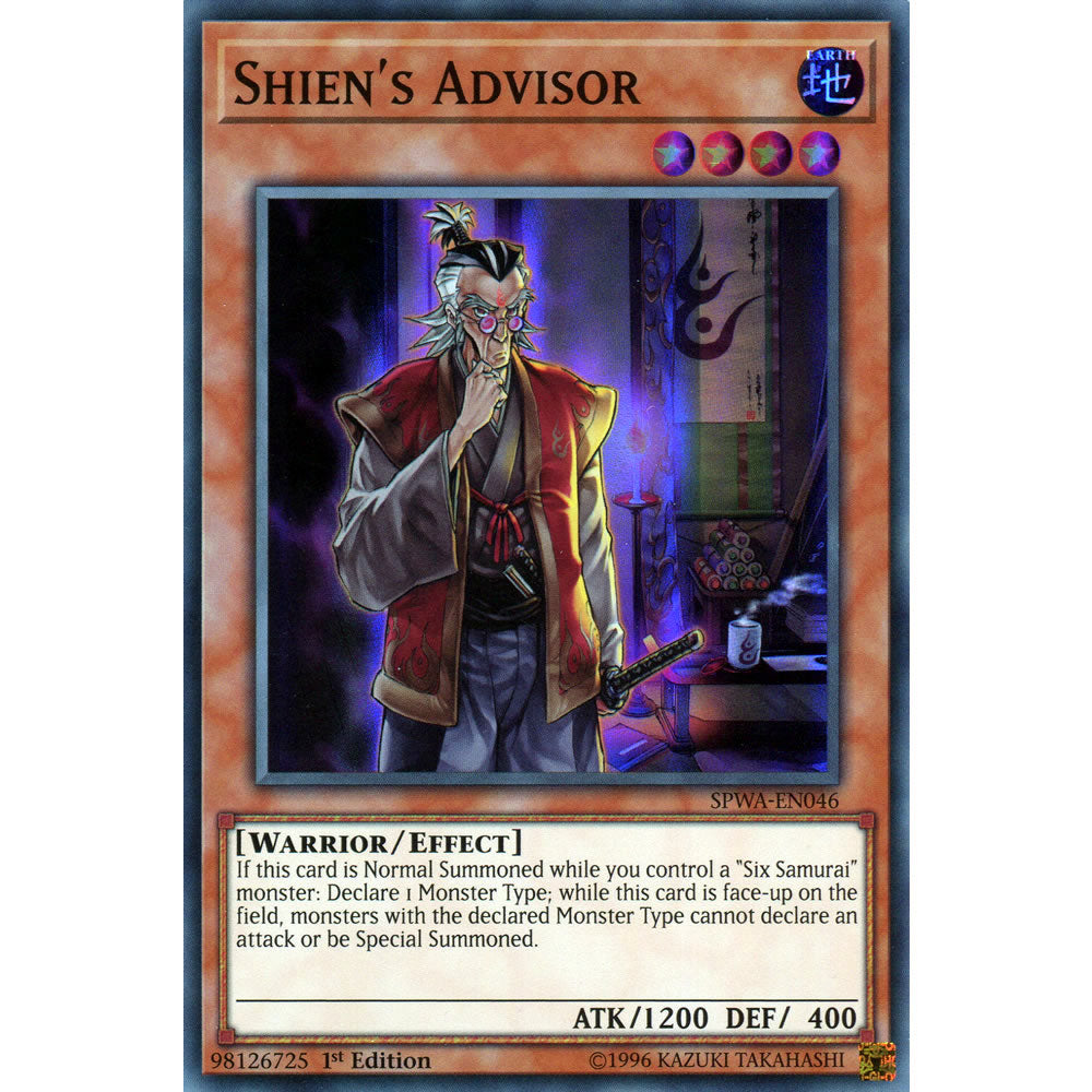 Shien's Advisor SPWA-EN046 Yu-Gi-Oh! Card from the Spirit Warriors Set