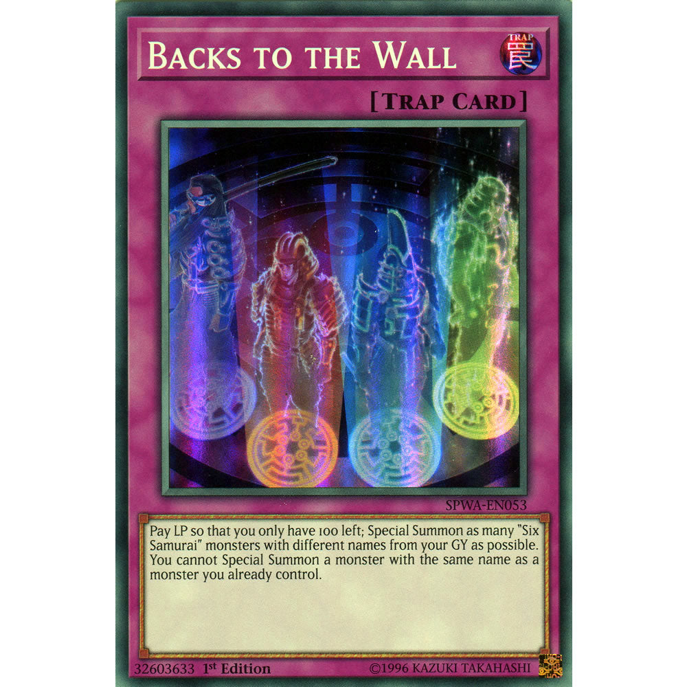 Backs to the Wall SPWA-EN053 Yu-Gi-Oh! Card from the Spirit Warriors Set