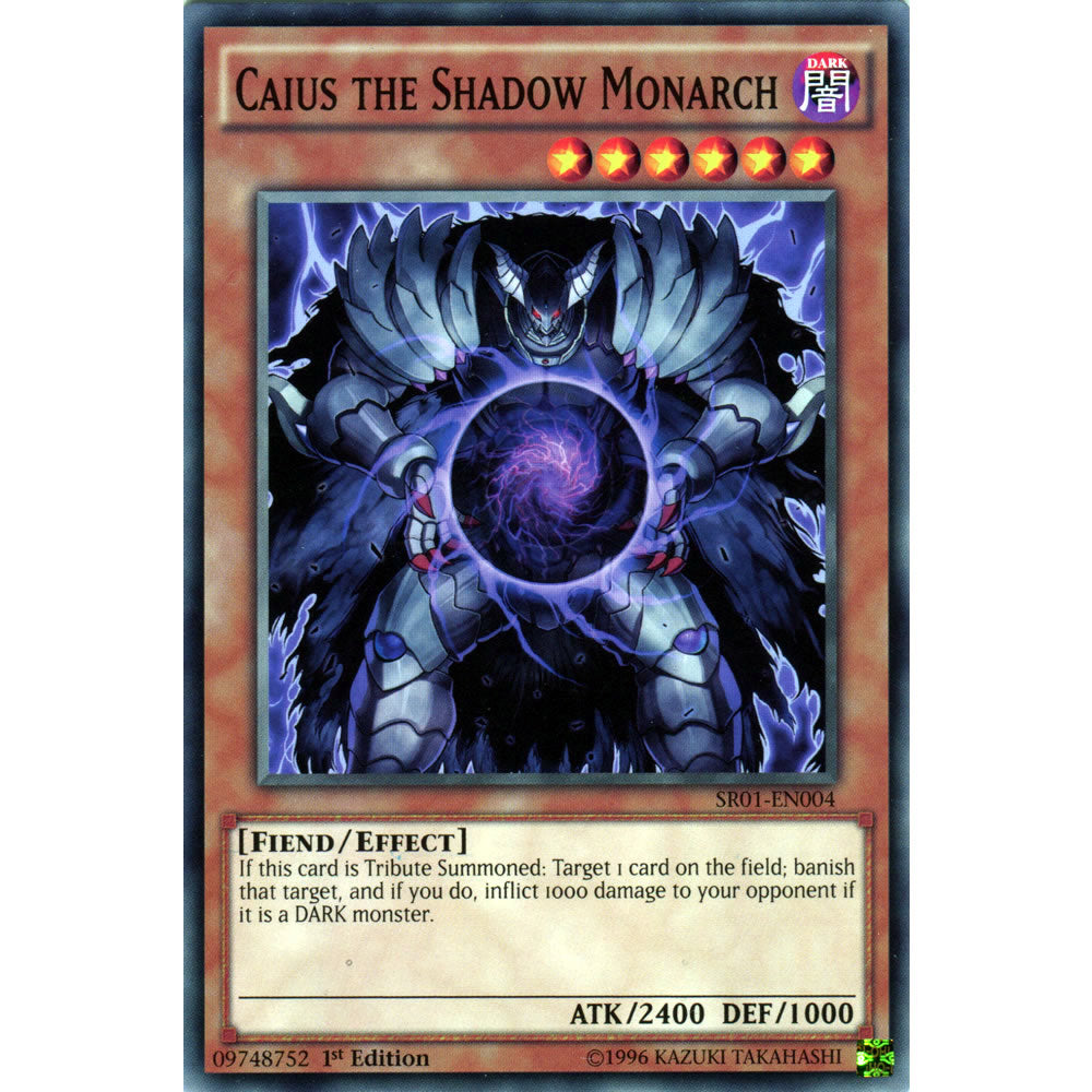 Caius the Shadow Monarch SR01-EN004 Yu-Gi-Oh! Card from the Emperor of Darkness Set