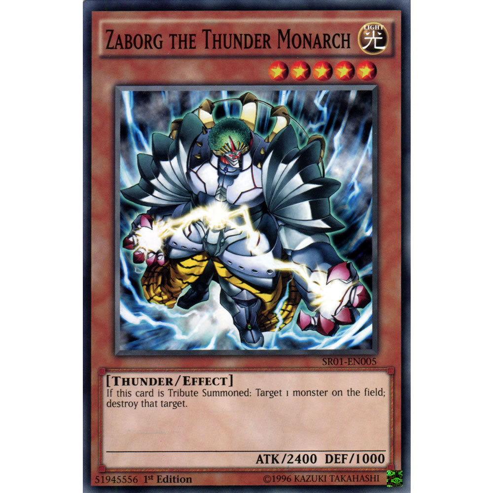 Zaborg the Thunder Monarch SR01-EN005 Yu-Gi-Oh! Card from the Emperor of Darkness Set