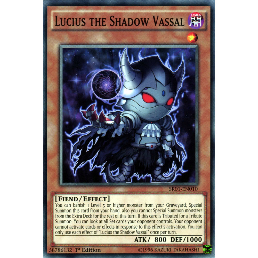 Lucius the Shadow Vassal SR01-EN010 Yu-Gi-Oh! Card from the Emperor of Darkness Set