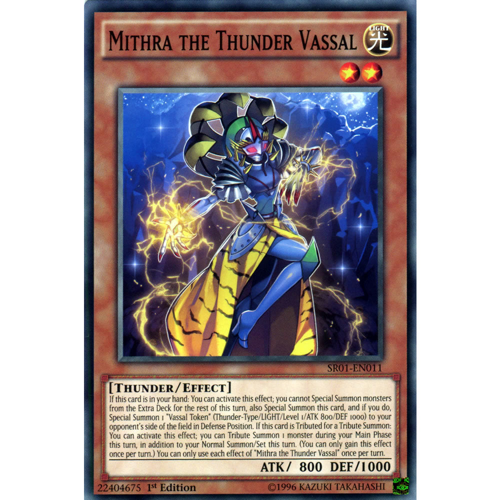 Mithra the Thunder Vassal SR01-EN011 Yu-Gi-Oh! Card from the Emperor of Darkness Set