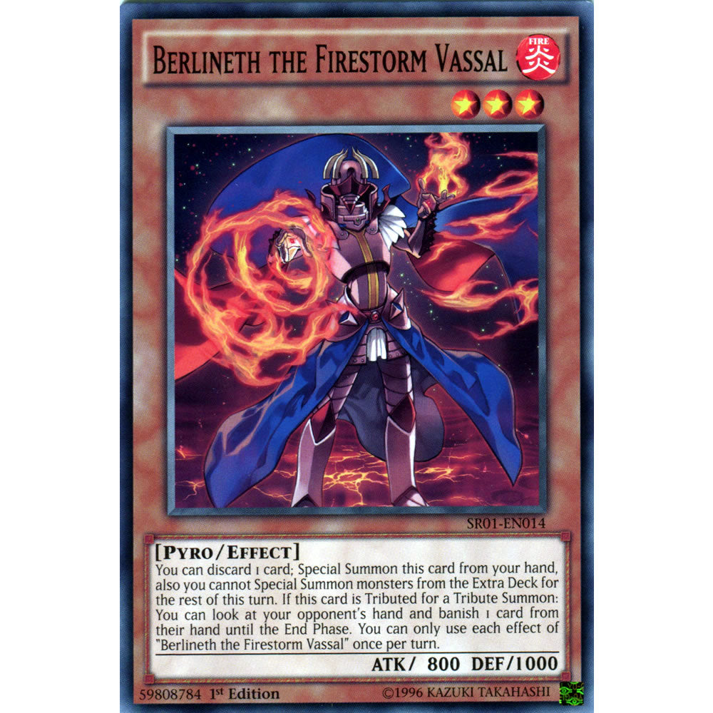 Berlineth the Firestorm Vassal SR01-EN014 Yu-Gi-Oh! Card from the Emperor of Darkness Set