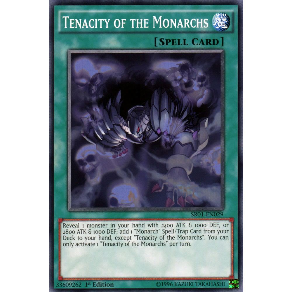 Tenacity of the Monarchs SR01-EN029 Yu-Gi-Oh! Card from the Emperor of Darkness Set