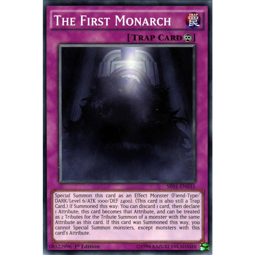 The First Monarch SR01-EN035 Yu-Gi-Oh! Card from the Emperor of Darkness Set
