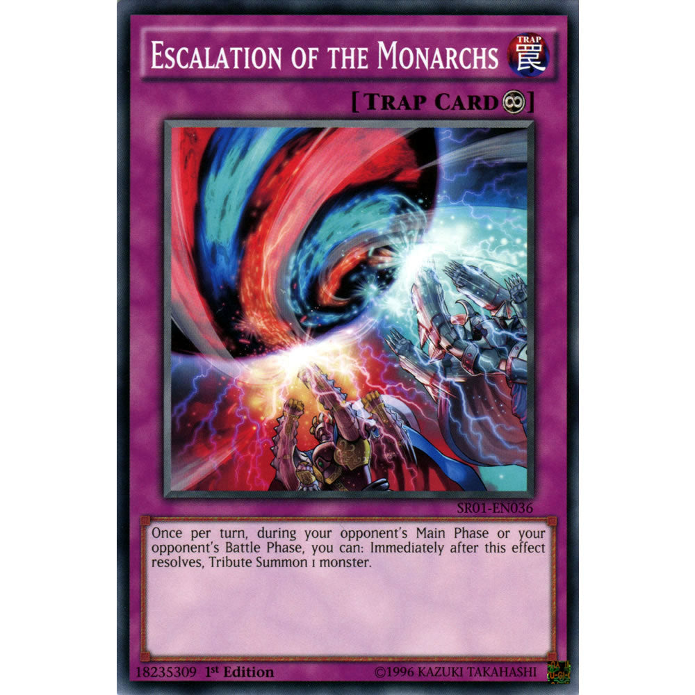 Escalation of the Monarchs SR01-EN036 Yu-Gi-Oh! Card from the Emperor of Darkness Set