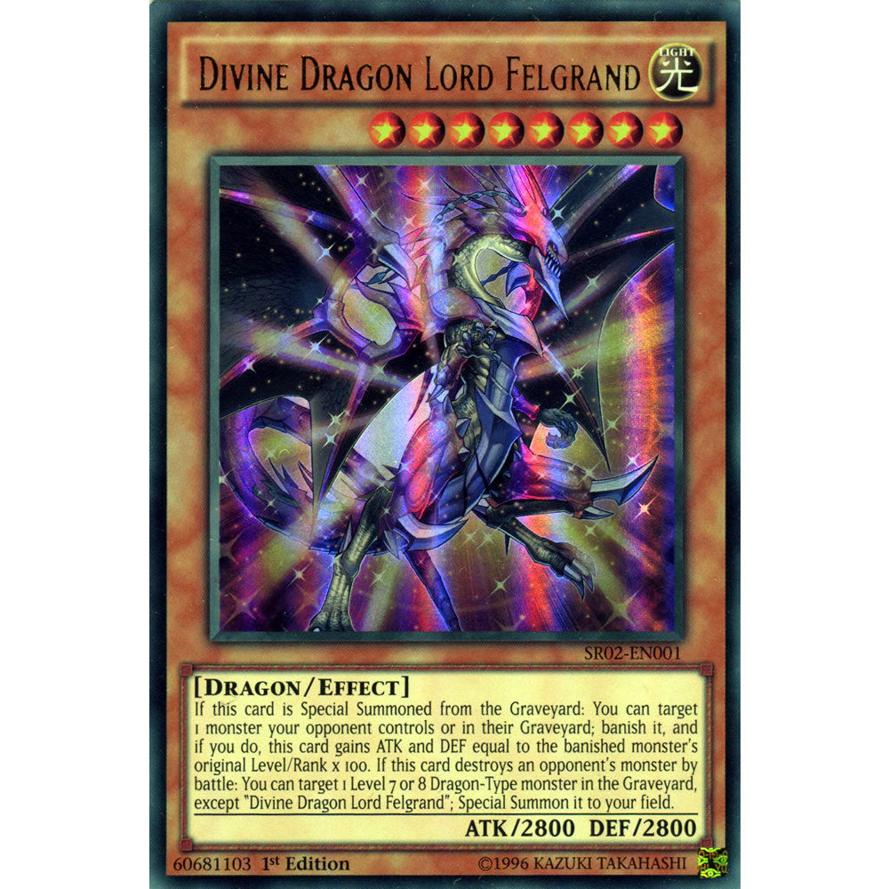 Divine Dragon Lord Felgrand SR02-EN001 Yu-Gi-Oh! Card from the Rise of the True Dragons Set