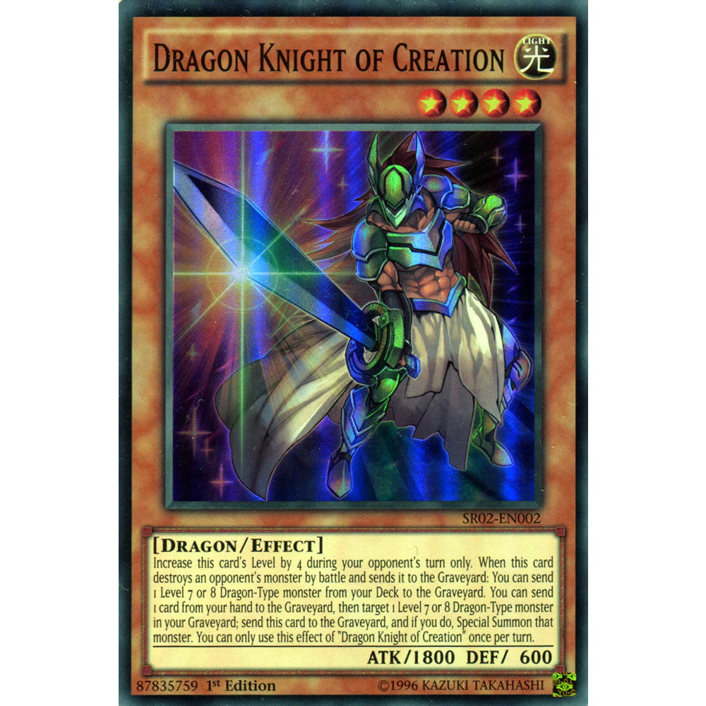 Dragon Knight of Creation SR02-EN002 Yu-Gi-Oh! Card from the Rise of the True Dragons Set