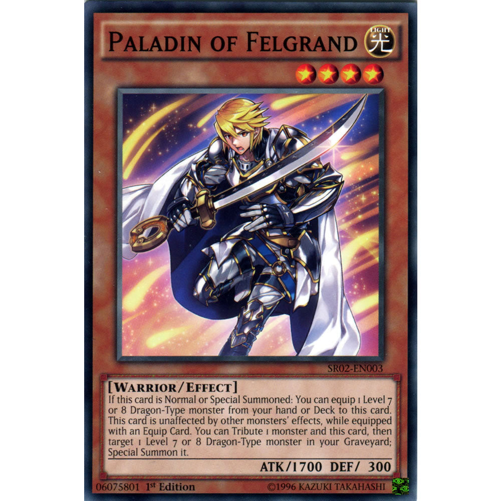 Paladin of Felgrand SR02-EN003 Yu-Gi-Oh! Card from the Rise of the True Dragons Set