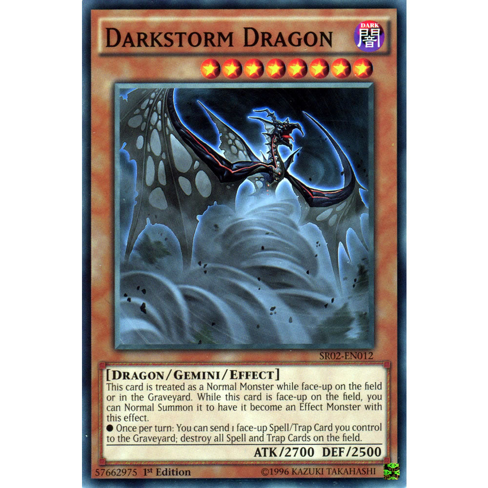 Darkstorm Dragon SR02-EN012 Yu-Gi-Oh! Card from the Rise of the True Dragons Set
