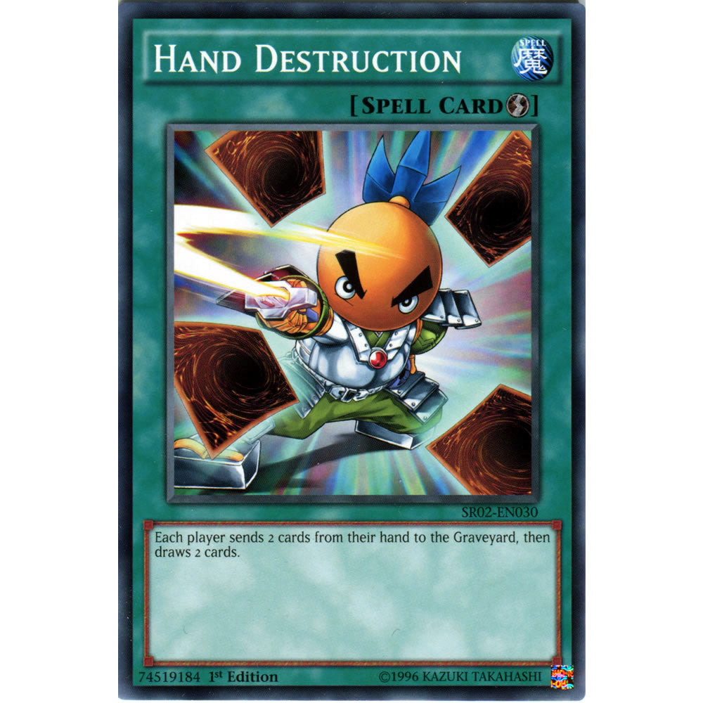 Hand Destruction SR02-EN030 Yu-Gi-Oh! Card from the Rise of the True Dragons Set
