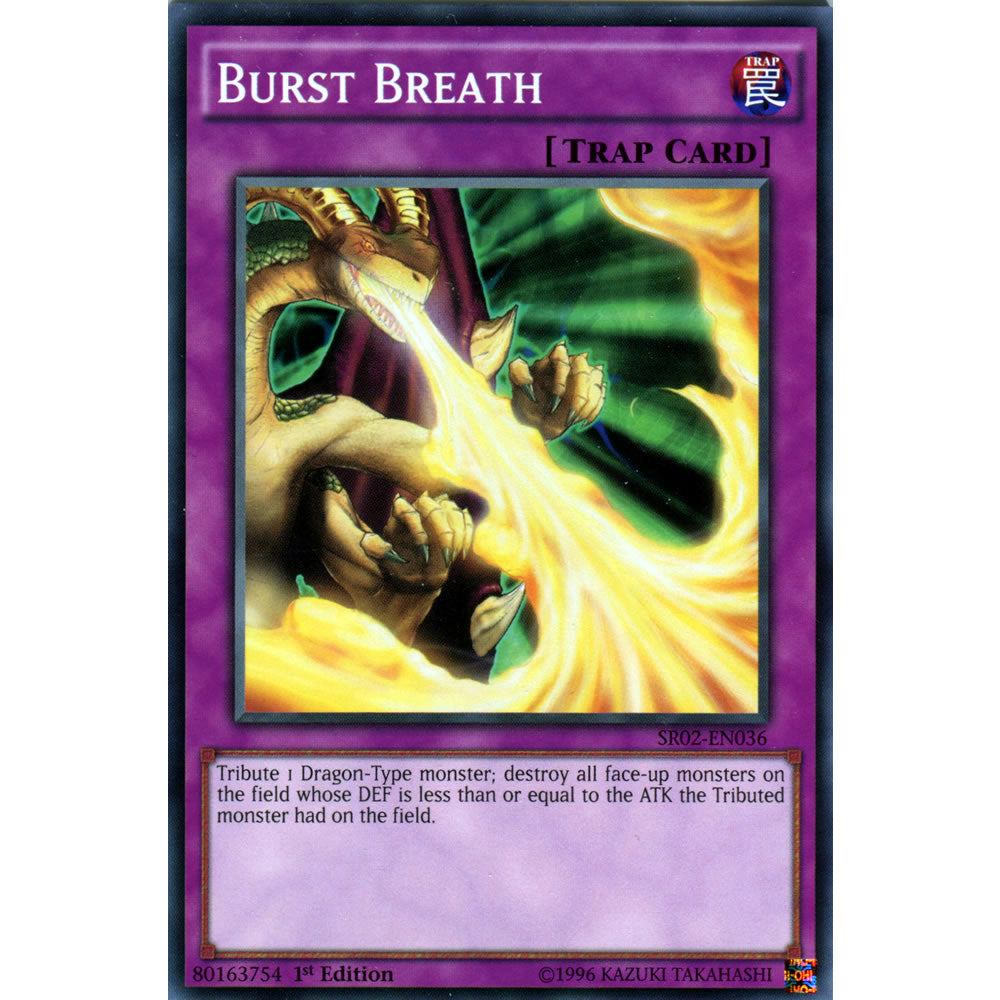 Burst Breath SR02-EN036 Yu-Gi-Oh! Card from the Rise of the True Dragons Set