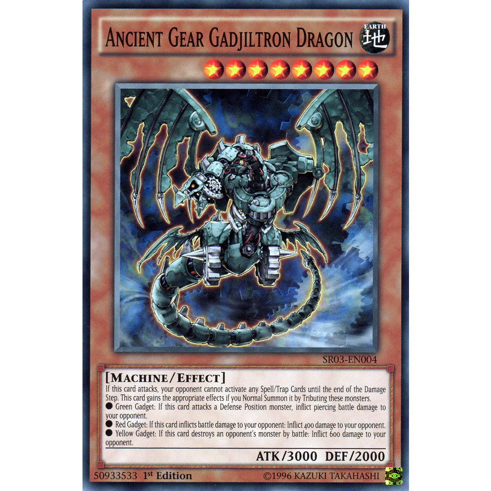 Ancient Gear Gadjiltron Dragon SR03-EN004 Yu-Gi-Oh! Card from the Machine Reactor Set