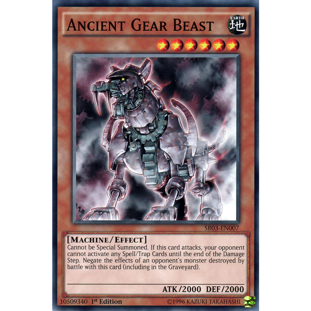 Ancient Gear Beast SR03-EN007 Yu-Gi-Oh! Card from the Machine Reactor Set