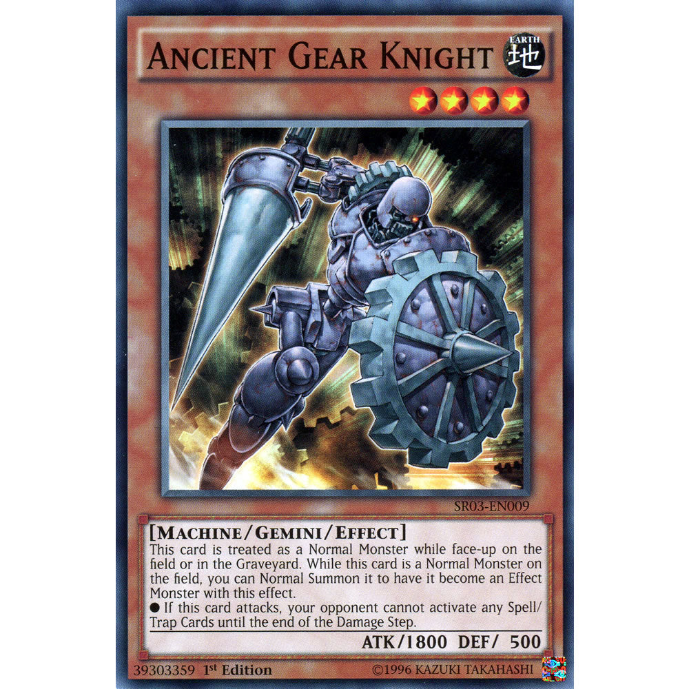 Ancient Gear Knight SR03-EN009 Yu-Gi-Oh! Card from the Machine Reactor Set