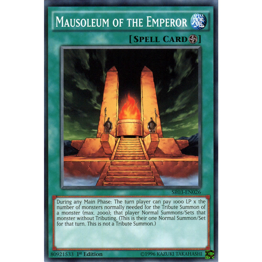 Mausoleum of the Emperor SR03-EN026 Yu-Gi-Oh! Card from the Machine Reactor Set