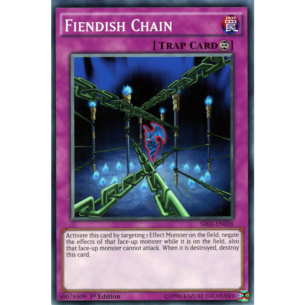 Fiendish Chain SR03-EN036 Yu-Gi-Oh! Card from the Machine Reactor Set