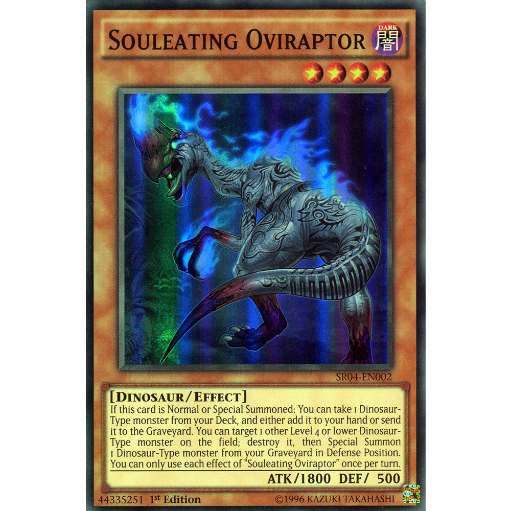 Souleating Oviraptor SR04-EN002 Yu-Gi-Oh! Card from the Dinomasher's Fury Set