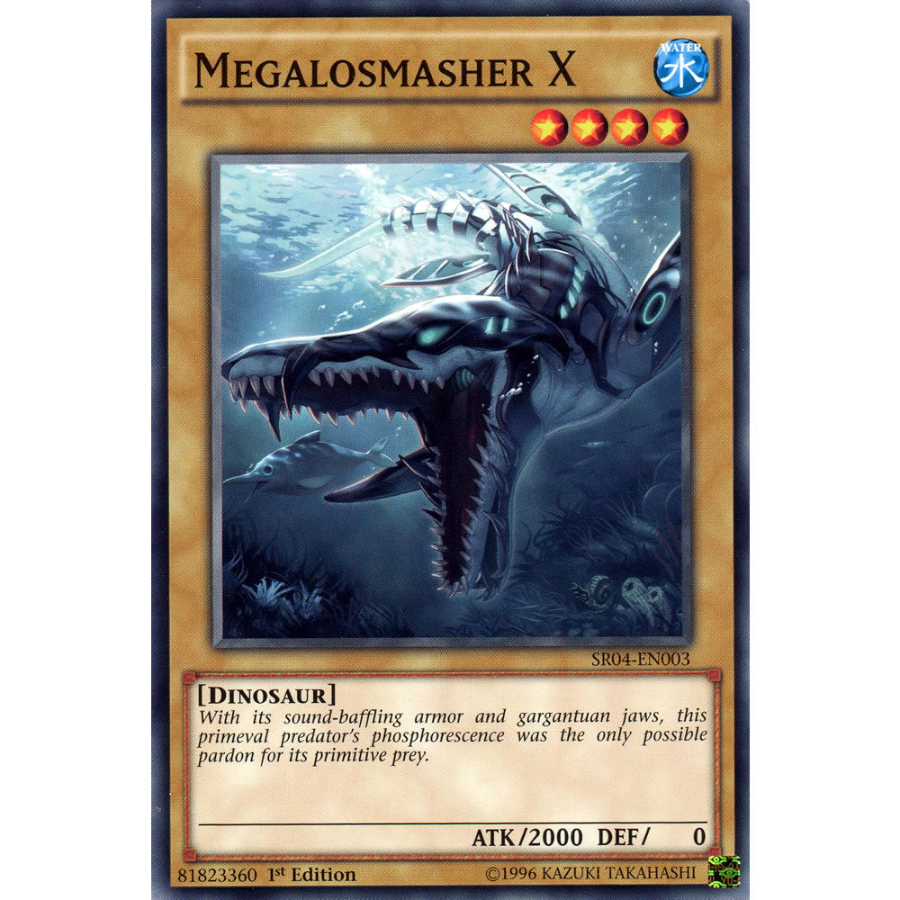 Megalosmasher X SR04-EN003 Yu-Gi-Oh! Card from the Dinomasher's Fury Set