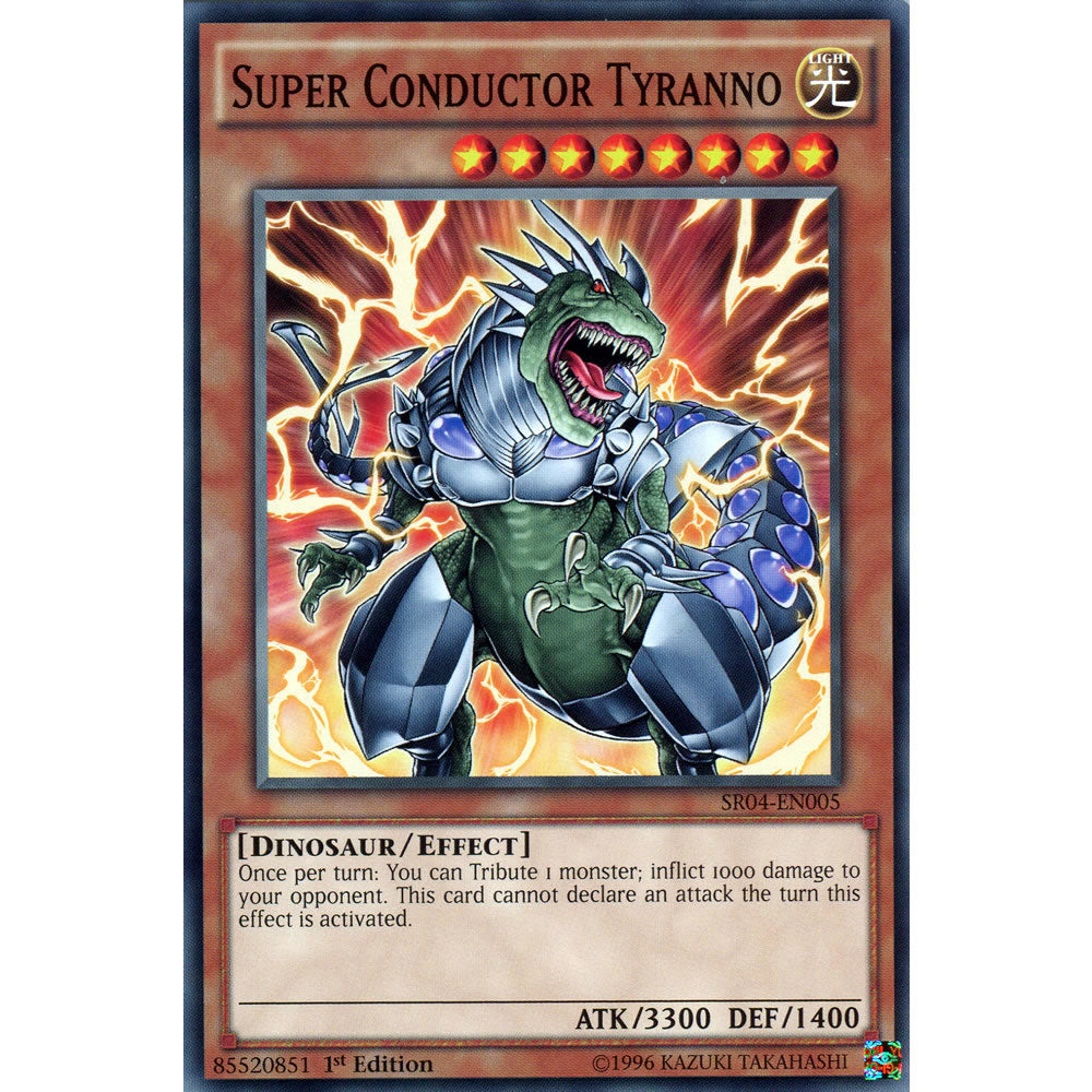 Super Conductor Tyranno SR04-EN005 Yu-Gi-Oh! Card from the Dinomasher's Fury Set