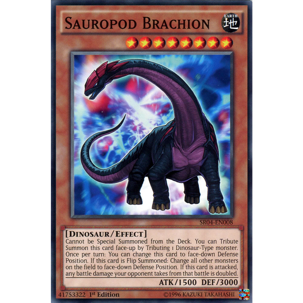 Sauropod Brachion SR04-EN008 Yu-Gi-Oh! Card from the Dinomasher's Fury Set